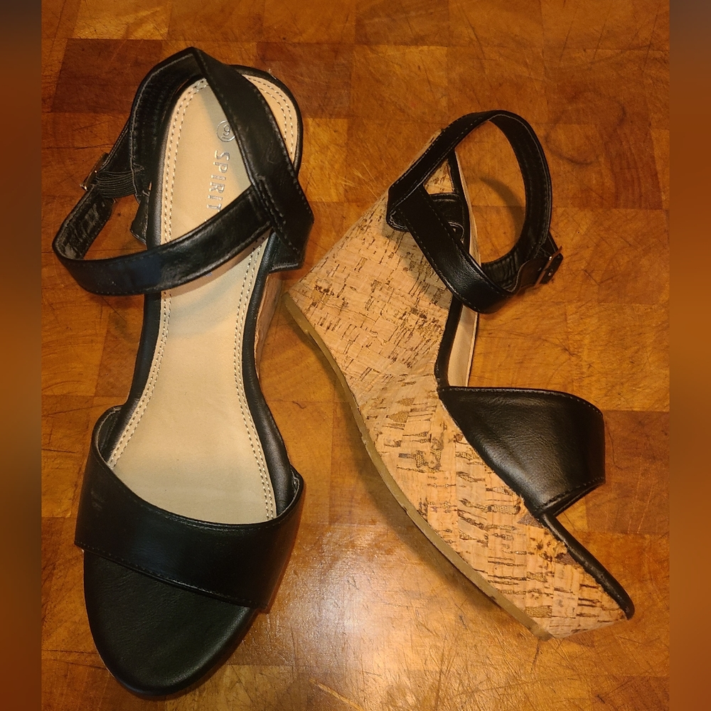 High heel cork sandals - size 9